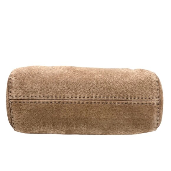 PRADA Vintage Triangle Logo One Shoulder Bag Textured Suede Leather [106467] - Picture 8 of 13